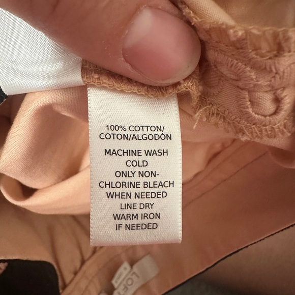 Ann Taylor Loft Coral Pink Eyelet Floral Mini Skirt Size 6 Women’s - Picture 9 of 9